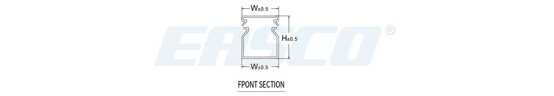 Technical Drawing of SDRHF (Slotted) Low Smoke Halogen Free Wiring Ducts