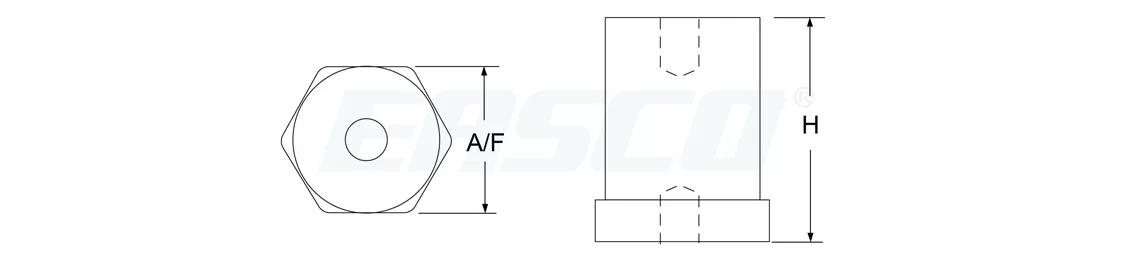 Technical Drawing of SB Series Bus Bar Insulators