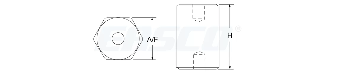 Technical Drawing of EN Series Bus Bar Insulators