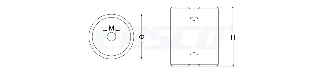 Technical Drawing of MNS Series Bus Bar Insulators